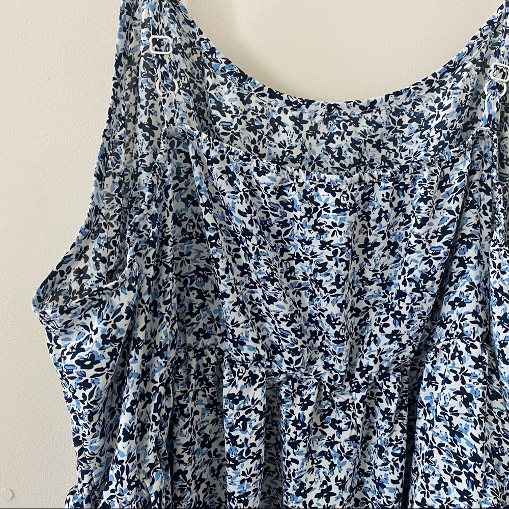 SHEIN 3X Blue Floral Cami Dress